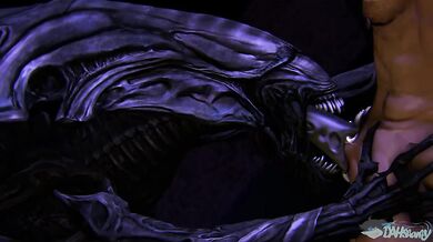 'Alien Queen Gets a Blowjob from Da Sharky - A Hentai Xenomorph Porn'