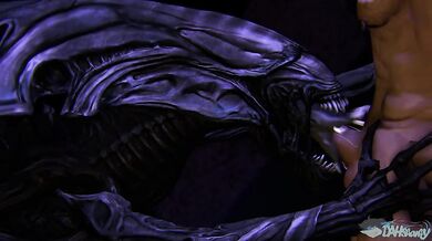 'Alien Queen Gets a Blowjob from Da Sharky - A Hentai Xenomorph Porn'