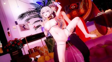 Rewritten as: "Mature Asian Lady Exploring her Body with a Strap-on Dildo"