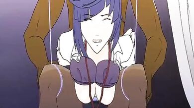 "Sneaky secretary seducing her boss in the office after hours!"