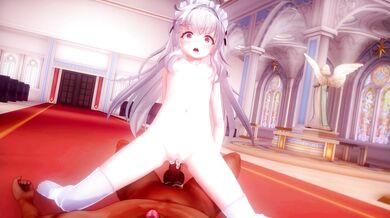 The naughty nurse examines her patient's dick, stroking it softly before pushing it into her wet pussy.