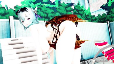 'Sneaky Lisa and Eula's Naughty Poolside Adventure with Bugs (Ultra HD 4K)'