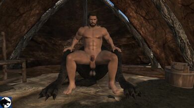 Titillating Titus takes on Tent-mate Taryn in a Tail-filled Threesome!