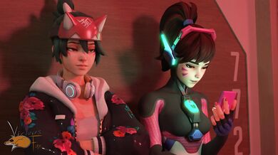 "After the Hentai Party, Dva and Kiriko Celebrate in a Private Room"