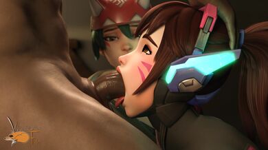 "After the Hentai Party, Dva and Kiriko Celebrate in a Private Room"