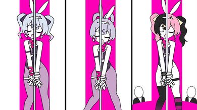 'Inside the Rabbit Hole: A 2D Side-by-Side Comparison of Pure Pornographic Delights.'