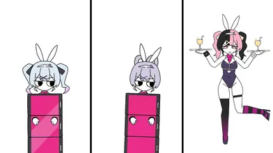 'Inside the Rabbit Hole: A 2D Side-by-Side Comparison of Pure Pornographic Delights.'