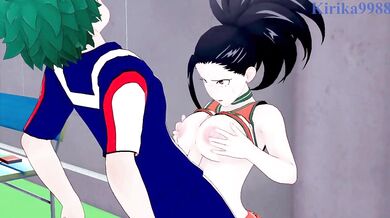 'My Hero Academia: Rooftop Romance between Momo Yaoyorozu and Izuku Midoriya'