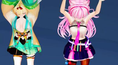 'The Cumming Together of Hentai Porn Stars Chloe, Sakamata and Iroha with the Lustful Milf Kazama and Sultry Maid Hakui'