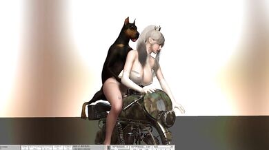 'Motorbike-riding dog gets lucky with your tongue'.