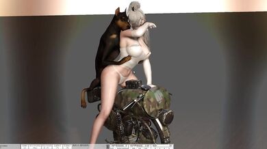 'Motorbike-riding dog gets lucky with your tongue'.