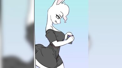 "The playful rabbit gets pounded by a group of wild men in the woods."