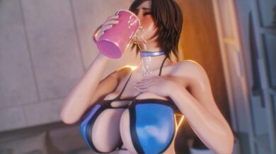 "Bountiful breasts, bodacious buttocks and a body soaked in milk! Watch Bouquetman do Auska right!"