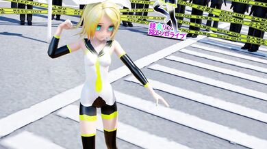 'Kagamine Rin's Body Painted Nude Girls'