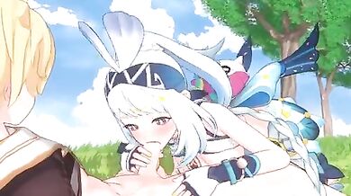 "Lustful Love Making between Yuluer and Aether in the Heavens"