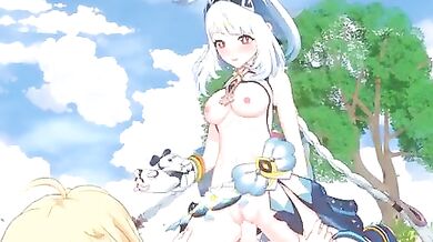 "Lustful Love Making between Yuluer and Aether in the Heavens"