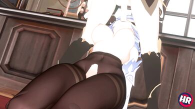 "Hentai Riding in the Face: Ganyu's Face Fuck with [HR] Studio"