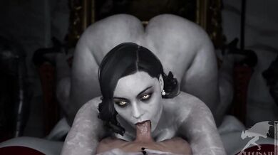 "Queen Dimitrescu Gets a Royal Blowjob - A POV Hentai Animation by Alcina3D"