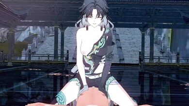 " Tonight, we will be watching Jianxin and Fengyunmomo in an intense hentai scene.