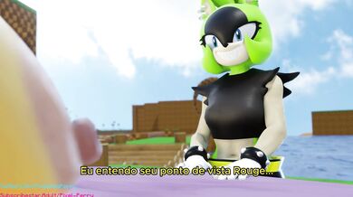 'Pornstar Surget and Rouge get fucked by a Pixelated Penis in HD'