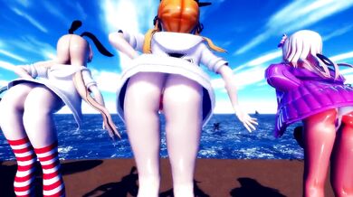 'Shimakaze, Ro500 & Eugen - Shake It [MMD R18] Hamselvish'