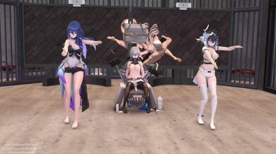 A hot couple get steamy in the bedroom and then proceed to have rough sex on the bed, with each other and also with some toys.