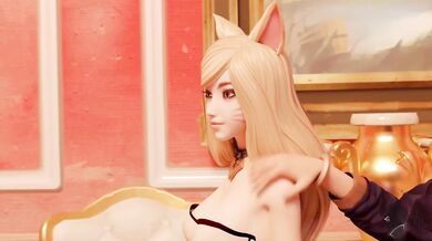 The three beauties Ahri, Akali and at the casting call with music playing in the background.