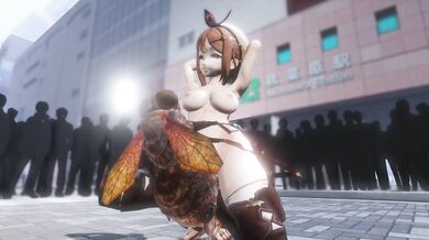 "MMD Insect Love: The Mating Ritual of the Giant Beetle and Butterfly"