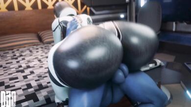 'Liara and EDI Engage in a Wild Night of Passionate Lovemaking'
