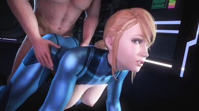 "Samus in Ripped Suit Fucks Doggy-Style with Lesdias"