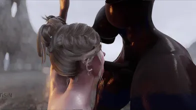 'Dark Futanari With Big Wet Cock And Slut With Big Ass Fucking Hard'