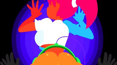 'Busty MILF gets pounded in her ass while riding on a giant dildo'