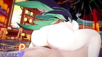 "Chinese New Year Lantern Rite: Xianyun's Erotic Adventure with Kazz the Firefighter"