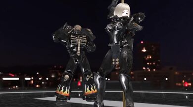 "One-on-one battle between two fully armored warriors, equipped with giant hammers and massive swords, in a steamy field of wheat."