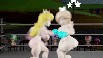 'Mushroom Kingdom Mayhem: Princess Peach vs. Rosalina (Fight Night Ryona)'