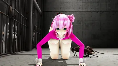 "Tentacle Monster Captures Tiny Miko and Her Big Brother in Prison, Then Escape with Cum Inside!"