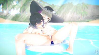 Hi there, Bronya! You are hot at the beach with your seele. Chopstick and lube it up!