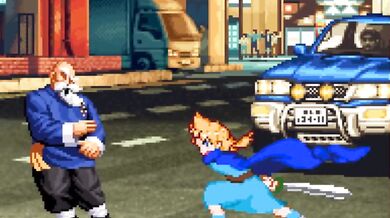 'Thrusting his manhood inside every female body, the aging pervert devours each wet pussy with relish!'