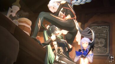 "A delicious Asian feast awaits you in the kitchen, but don't let the chopsticks hit the table before you satiate your forbidden desires!"