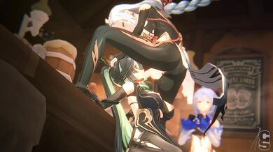 "A delicious Asian feast awaits you in the kitchen, but don't let the chopsticks hit the table before you satiate your forbidden desires!"