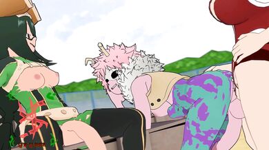 'Momo, Tsuyu and Mina: A Seductive Threesome.'