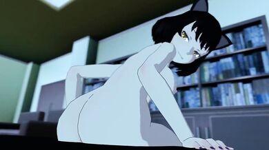 "Blake's massive foot smashes Yang's naked body into the ground, leaving her squirming in pleasure."