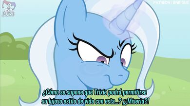 Rewritten: 'Trixie sucks dick for money, Spanish-style.'