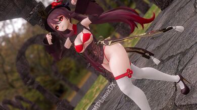 Hu Tao and CLC Devils Strip in HD 1080p