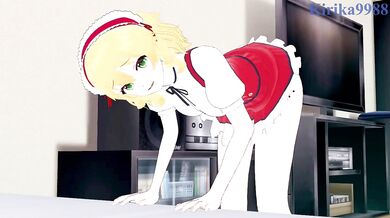 Rewritten as: "Cinderella Girls Idolm@ster - Momoka Sakurai and I in the bedroom having hot sex!"