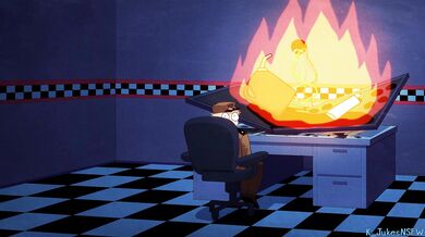 'The Naughty Janitor Gets Rough With The Sexy Sprintrap'