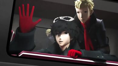 "Hooking up in the driver's seat with Ryuji and Joker."