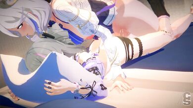 Watch as the sexy hare Prometheus uses her chopsticks to pleasure herself in this hentai porn video!