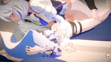 Watch as the sexy hare Prometheus uses her chopsticks to pleasure herself in this hentai porn video!