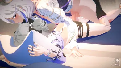 Watch as the sexy hare Prometheus uses her chopsticks to pleasure herself in this hentai porn video!
